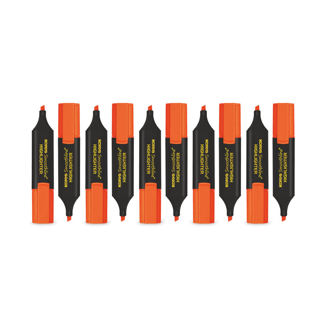 Kores Highlighters Box - 10pcs ( Orange )