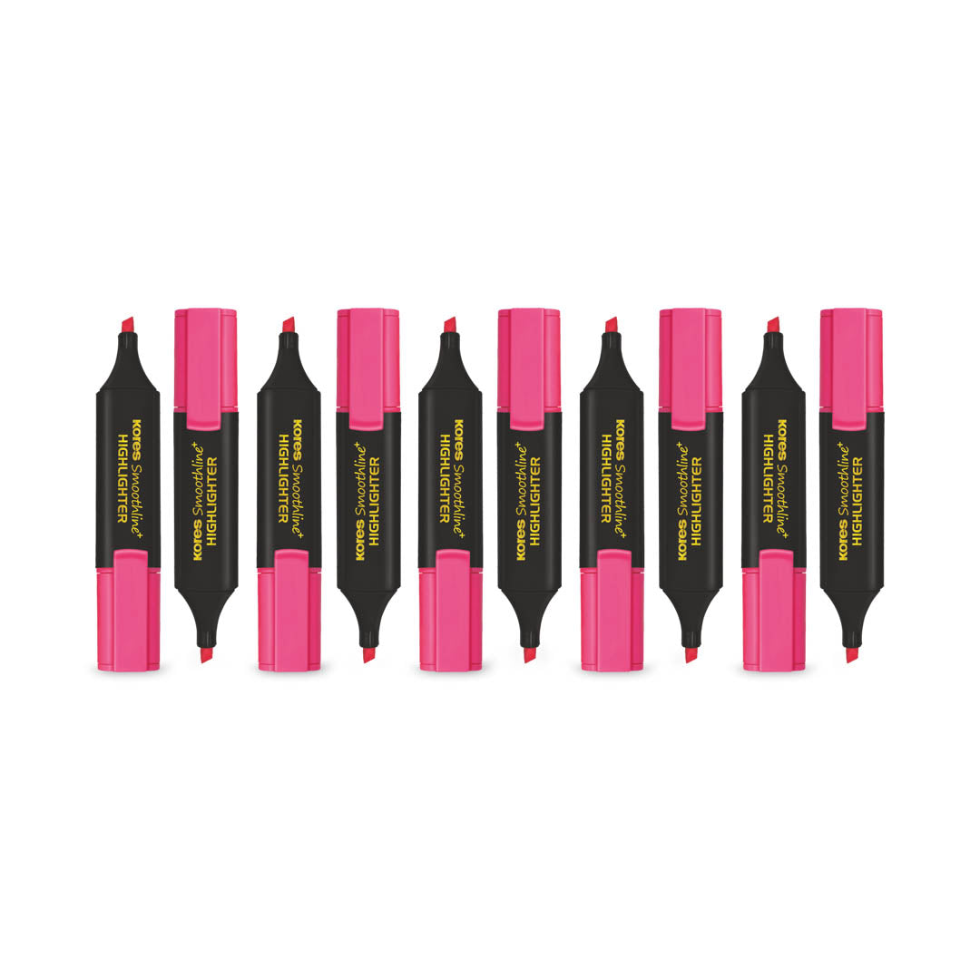 Kores Highlighters Box - 10pcs (Pink)