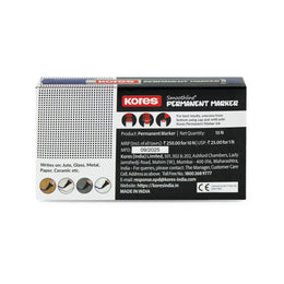 Kores Permanent Markers Box of 10 pcs ( Black )