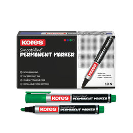 Kores Permanent Markers Box of 10 pcs ( Green )