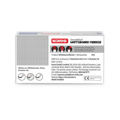 Kores White Board Markers Box of 10 pcs ( Black )