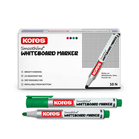 Kores White Board Markers Box of 10 pcs ( Green )