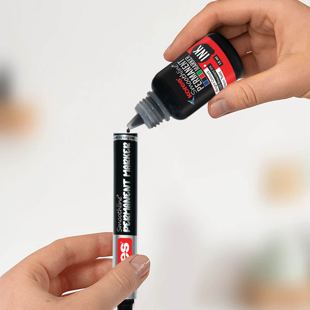Black Permanent Marker Ink - 15 ml