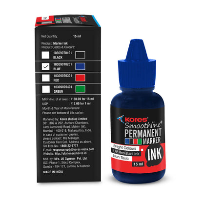 Blue Permanent Marker Ink - 15 ml