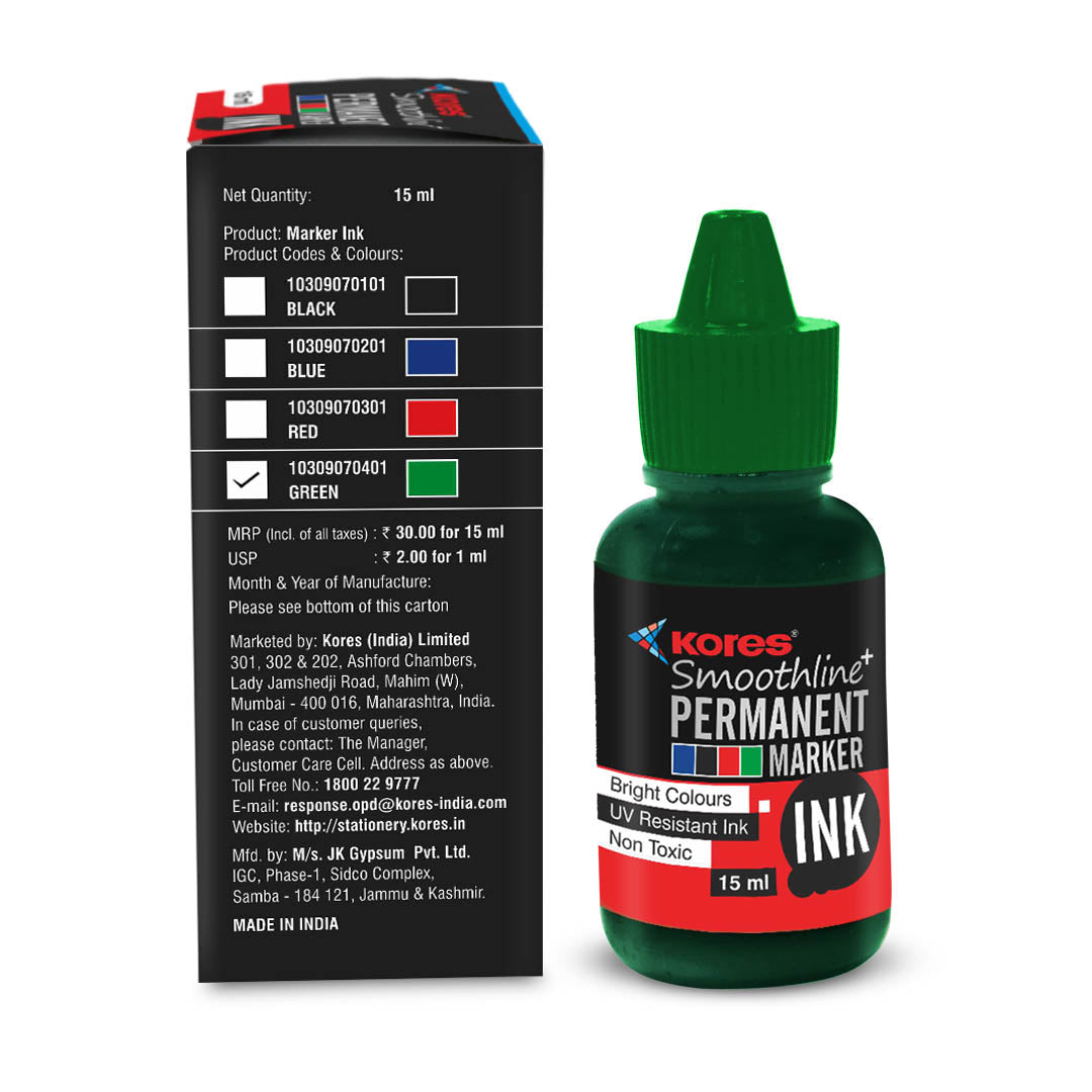 Green Permanent Marker Ink - 15 ml