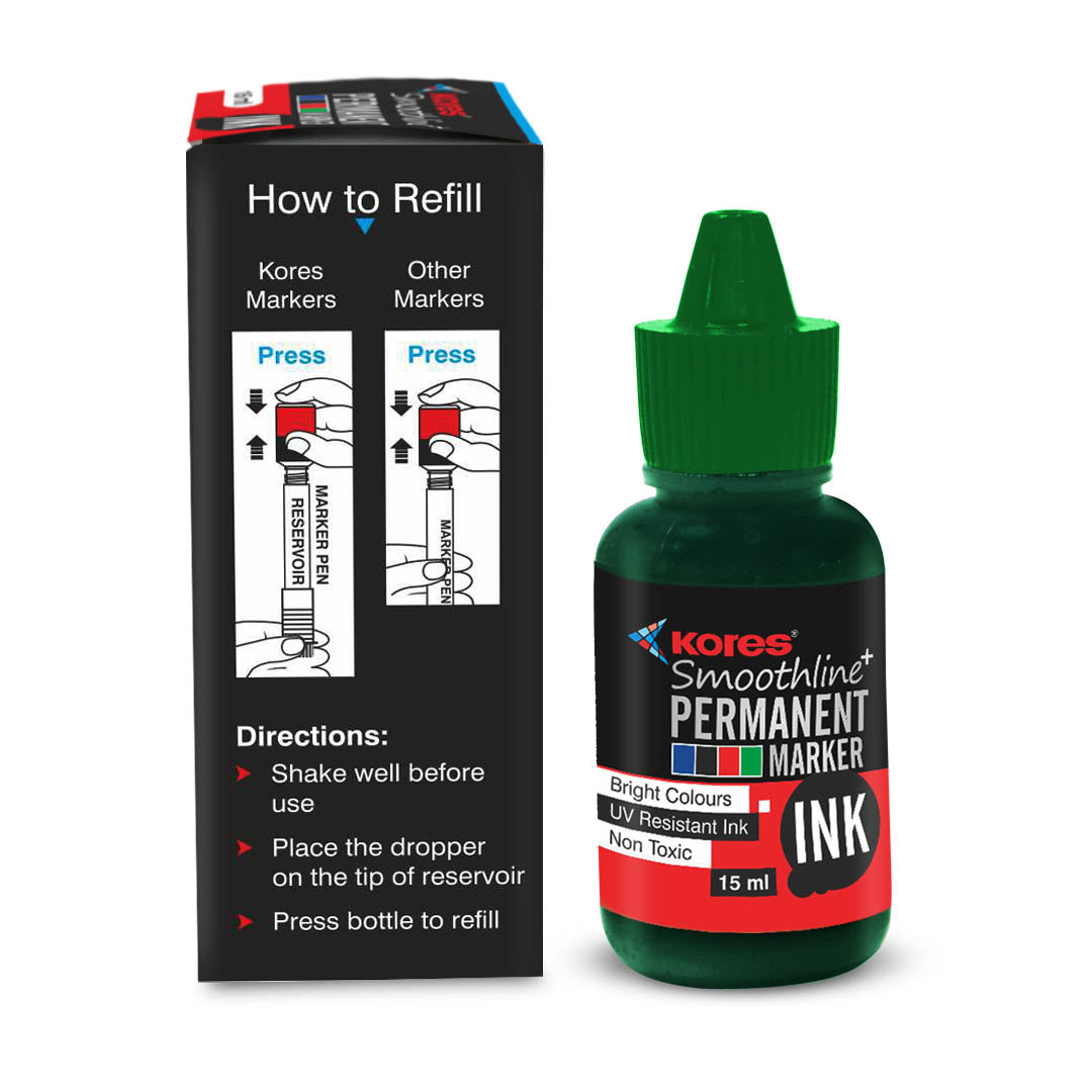 Green Permanent Marker Ink - 15 ml