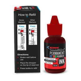 Red Permanent Marker Ink - 15 ml