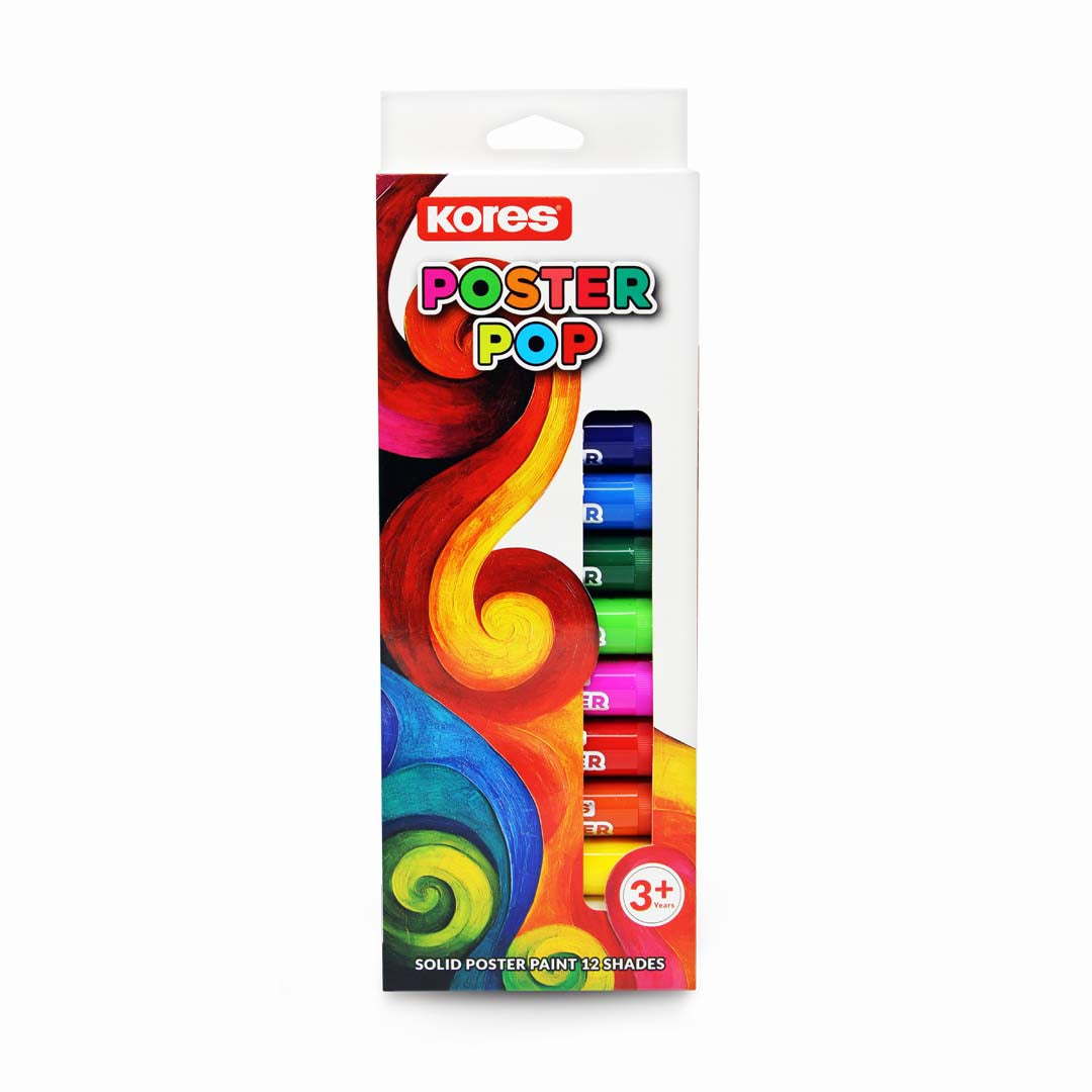 Kores Poster Pop – Solid Poster Paint Sticks (12 Shades)