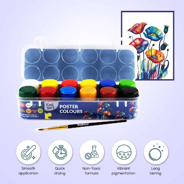 Kores Poster Colour - 12 shades