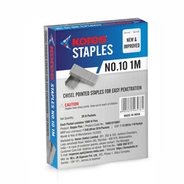 Kores Staple Pins No.10, 20 packets of 1000 pins in a box