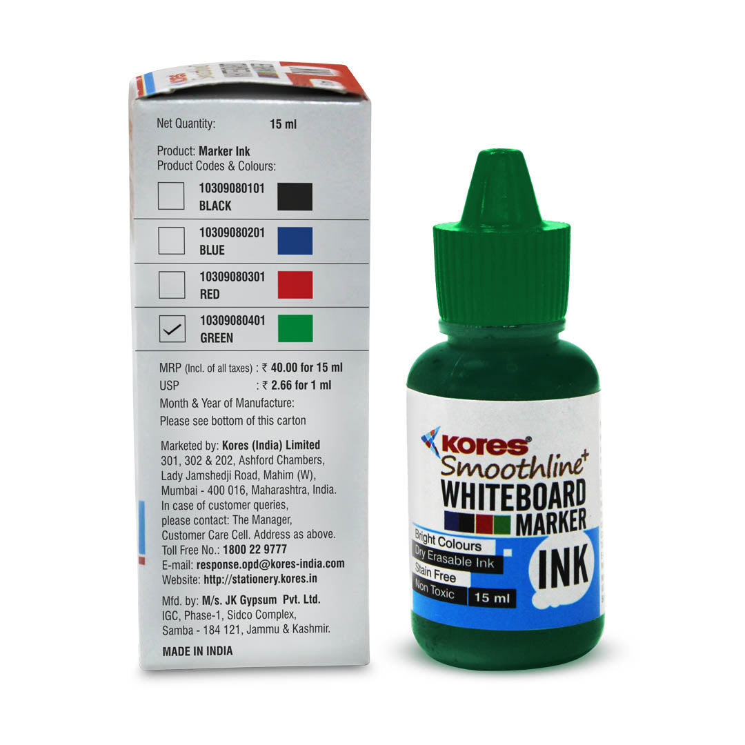 Green Whiteboard Marker Ink - 15 ml