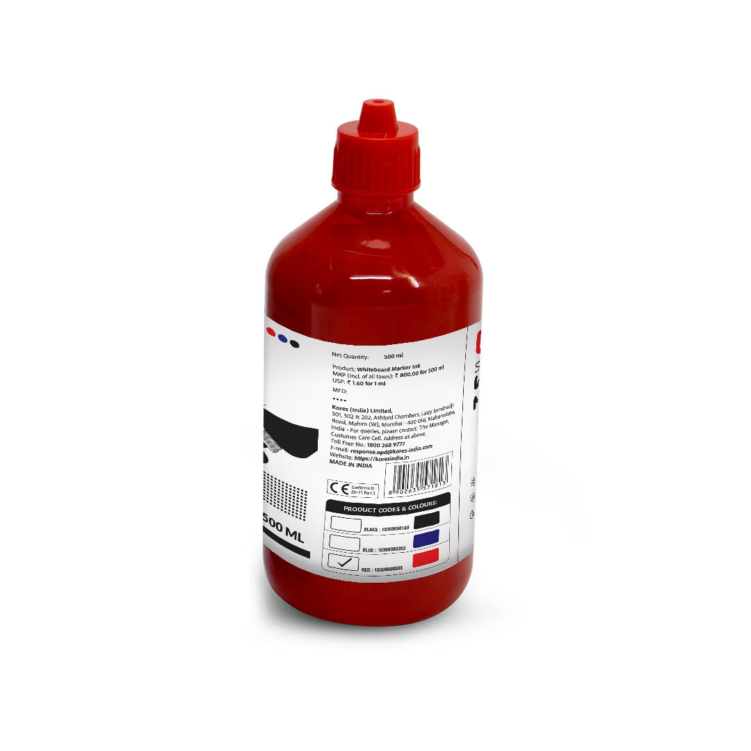 Red Whiteboard Marker Ink - 500 ml